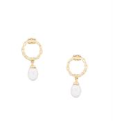 Pearl Circle Earrings Gold | Westgate Design image