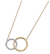 Matt &amp; Pave Circle Pendant Silver &amp; Gold | Westgate Design image