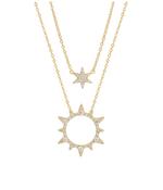 Soleil Double Chain Sun &amp; Star Necklace Gold - New 2025 | Westgate Design image