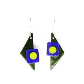 Kandinsky Spring Green Dot Earrings | Westgate Design image