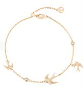 Swallow Bracelet 3 Swallows &amp; Clear CZ - Gold | Westgate Design image