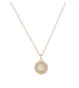 Star Mother Of Pearl Inset Circle Pendant Gold | Westgate Design image