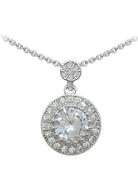 Silver Round Pendant Pave Set Set Surround | Westgate Design