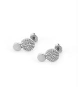 CIRCLE PAVE SILVER 2 CIRCLE EARRINGS | Westgate Design