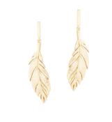 Feather Simple Drop Earring Gold | Westgate Design image