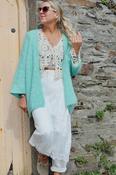 Soft knit sea green cardigan