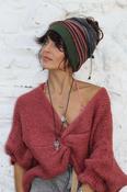 Multiway stripe beanie (Khaki) image