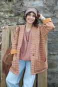 Fan printed quilted jacket image