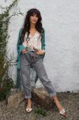 Dark grey mom jeans