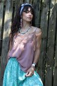 Lace trim cami (dusty rust) image
