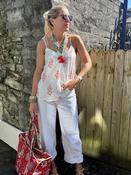 Pink floral patterned cami image