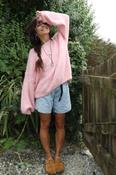 Balloon sleeve knit jumper image