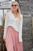 Long sleeve lace trim tee