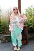 Blush pink zig zag cardigan