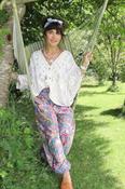 Daisy embroidered crochet top