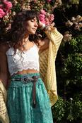 Floral lace balcony bralette (White) image