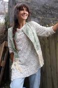 Floral embroidered fringe waistcoat