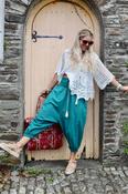 Teal harem trousers image