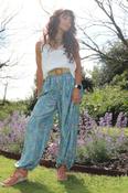 Blue ornate balloon trousers image