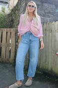 Barrel leg cropped jeans image
