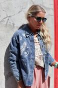 Embroidered denim jacket image