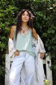 Lace trim cami (Light Blue) image