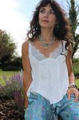 Lace trim cami (White)