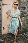 Mint ditsy floral dress image