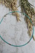 Turquoise beaded barrel necklace image
