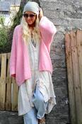 Soft knit pink cardigan image