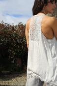 Racerback lace trim cami (Cream) image
