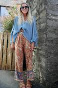 Faded floral trousers