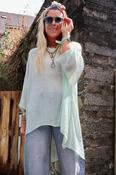 Light knit top (Sea green) image