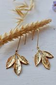 Etched drop leaf earrings image