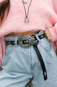 Western turquoise stone belt (Black) image