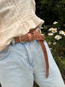 Braided leather belt image