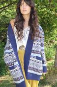 Blue fairisle cardigan