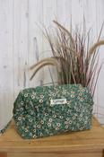 Floral soft cord makeup bag (Teal) image