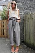 Linen trousers (Grey) image