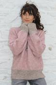 Zig zag knit pink jumper