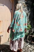 Mint fringed kimono image