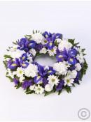 Classic Wreath Blue &amp;amp; White image