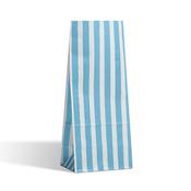 Light Blue Stripe Pick n Mix Paper Bags - Candy Bags