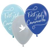 First Holy Communion Balloons Blue - (6pk) - Balloons