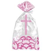 Pink Radiant Cross Plastic Cello Bags (20ct) - Tablecovers