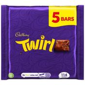 Cadbury Twirl Milk Chocolate 5 Pack Multipack 107.5g - Bars