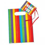 Rainbow Stripe Loot Bags &amp; Tags | Party Bags