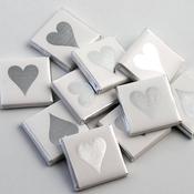 Silver Heart Chocolate Neapolitans - 100 Pack image