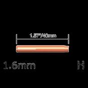 Large Diameter Gas Lens Collet 1/16" / 1.6mm Bore (WP 9/20) - packet of 5 - Wholesale Welding Supplies image
