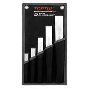 Ribbed Flat Chisel Set in wallet 5Pc - Wholesale Welding Supplies